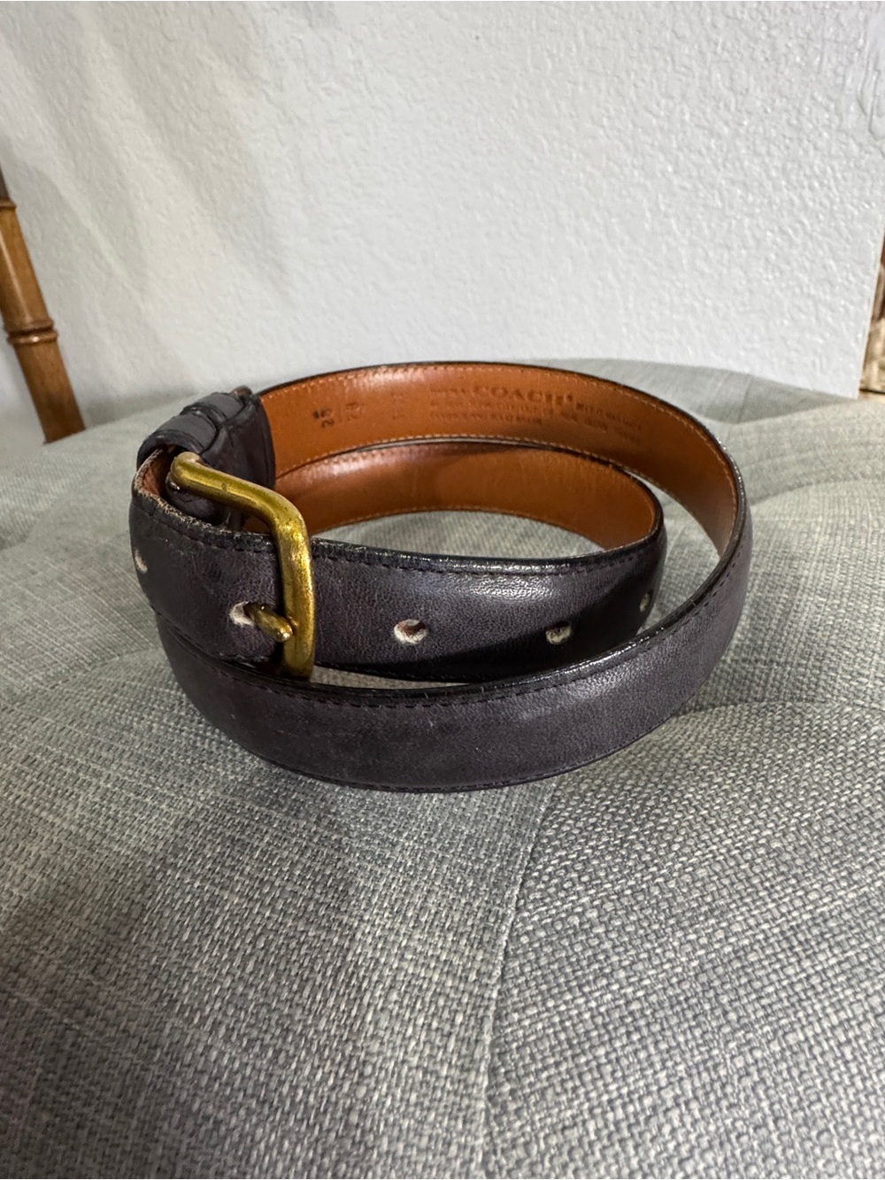Coach vintage gray leather belt - Picture 3 of 12